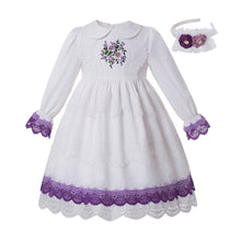 Load image into Gallery viewer, Pettigirl New  Girl Maxi Dress Lace Long Dress  With Hair Accessories And Flower Summer Kids Clothing G-DMGD210-271