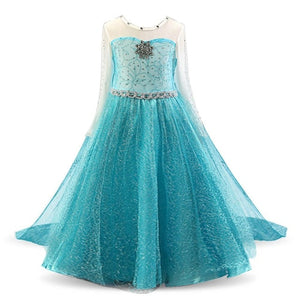 Cosplay Queen Elsa Dresses Elsa Elza Costumes Princess Anna Dress for Girls Party Vestidos Fantasia Kids Girls Clothing Elsa Set