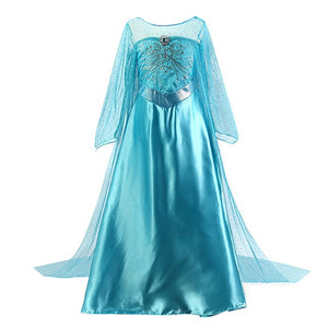 Cosplay Queen Elsa Dresses Elsa Elza Costumes Princess Anna Dress for Girls Party Vestidos Fantasia Kids Girls Clothing Elsa Set