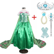 Load image into Gallery viewer, Cosplay Queen Elsa Dresses Elsa Elza Costumes Princess Anna Dress for Girls Party Vestidos Fantasia Kids Girls Clothing Elsa Set