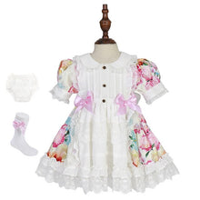 Load image into Gallery viewer, Girl Vintage Spanish Tutu Dress Flora Ball Princess Dress Lolita Styles baby girl birthday party dress