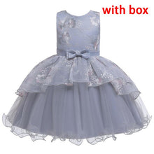Load image into Gallery viewer, baby summer dress Girl&#39;s embroidered dress enfant birthday Princess Dress bow floral children&#39;s Puff dresses 2-8y girl vestidos
